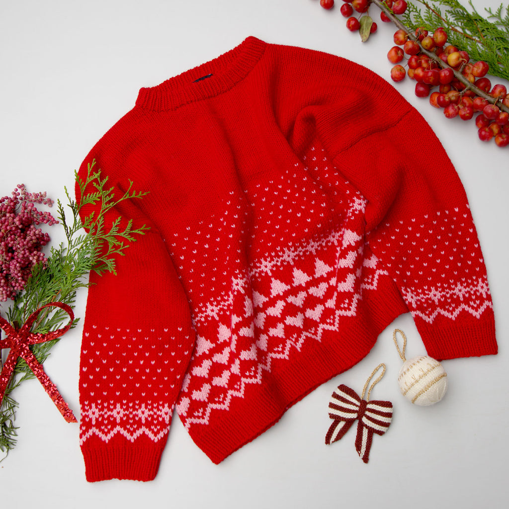 OPSKRIFT: Aluk Strik Julesweater Duo